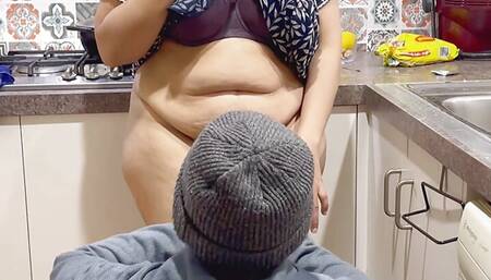 A Busty Mother-In-Law's Pussy Eating - My Juicy Pussy is licked by Son-In-Law when Daughter is away