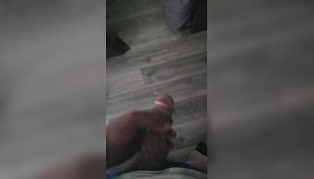 Stroking my bbc for both of our pleasure
