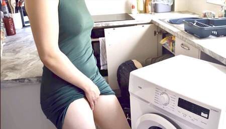 ALMOST CAUGHT! Risky playing with myself while handyman works