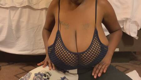 Dalovely's Huge Tits in Mesh