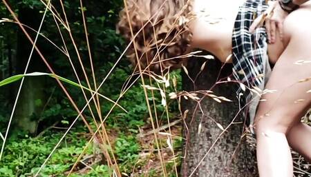 Forest frolicking with a young high school girl