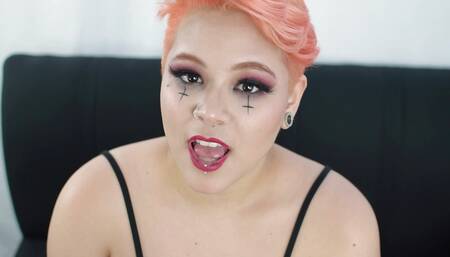 POV Blowjob with Big Black Dildo
