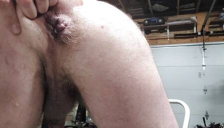 Gaping fisting using open man pussy