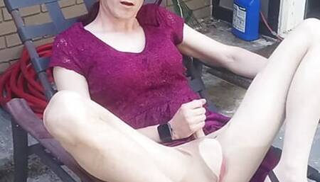 Berrybutt pissing all over me and red dress