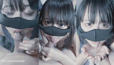 POV Japanese couple slurp-slurp and Thick Seriously blowjob cum in mouth