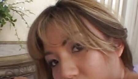 Double penetration threesome with dirty Asian whore