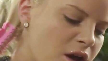 Sexy Blonde Teen From European, Young Kimmy, Spreads Legs