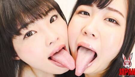 Saliva Play: Hikari & Ena’s Deep Lesbian Kiss Exploration!