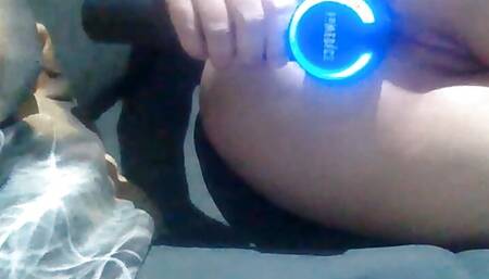 Ass masturbation with sex machine