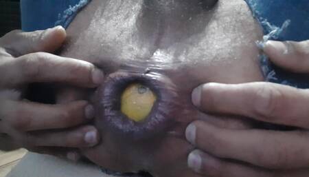 an orange and much fun till cum
