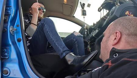 Lcking soles and boots in the car