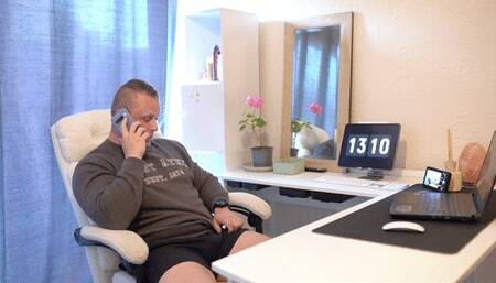 Secretary Seduces Boss While on the Phone Big Butt MILF Ripped Tights Full