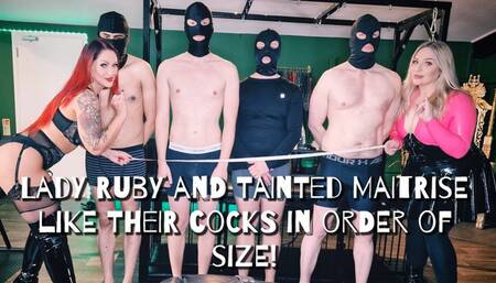 Lady Onyx And Tainted Maitrise Like Their Cocks In Order Of Size