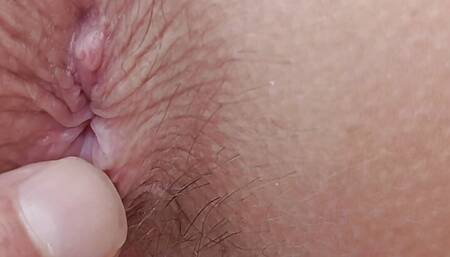 Close up anal fingering