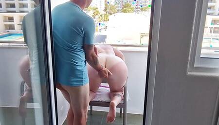 when your on holiday in Portugal  you have to fuck your wife on the balcony its the rule