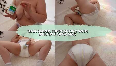 Suppository In A Tena Diaper Multiple Orgasms