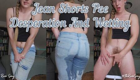 Jean Shorts Pee Desperation And Wetting