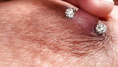Pierced Nipple Fetish - The Fine Details of Stella St. Rose's Nipples Close-Up