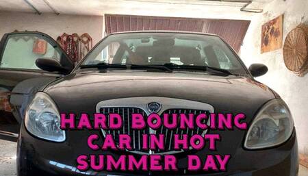 my car bouncing very hard on a hot summer day