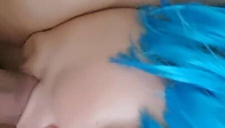 BBW slut likes to suck cock