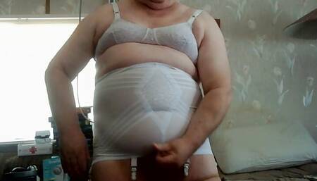 WIENER GIRL - 2 girdles, wiener play and cum