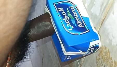 Single young boy satisfying his horny cock in different way