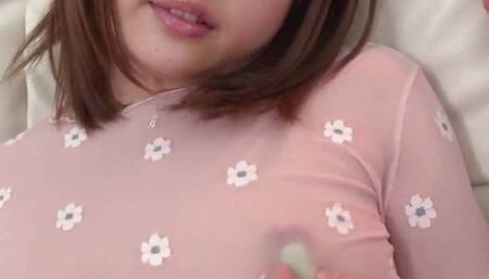 Sexy asian damsel Yuri Hyuga penetrates herself with a Japanese yam-sized manhood in various holes, in an impressive