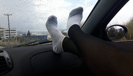 Socks and fishnets