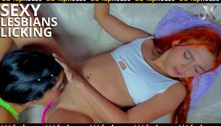 Sexy Orange Haired Lesbian Gets Some Hot Pussy Licking From Her Best Friend