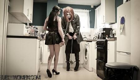 Man Catcher - shackled sissy maid training *MOV*