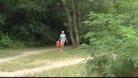 #28: Granny Violet in pink slippers and white socks crushing