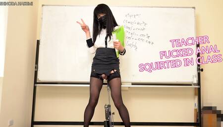 HA60Sexy teacher gets fucked anal squirted in class while writing down exam content