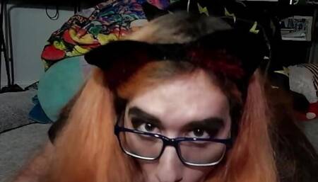 Happythinkins video - trans girl sucks and vibrates on stream