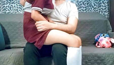 Intimate sex between teacher and student, real amateur