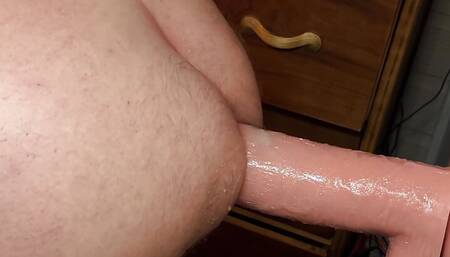 fucking my ass with15 inch king cock 2 day a row and wear but plug