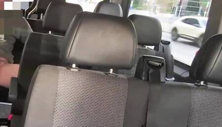 Wanking in a van in the busy morning traffic