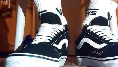 My VANS old school shoes on feet