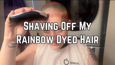 Rainbow Head Shave