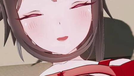 Megumin sticking her finger in her horny wet pussy