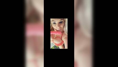 Dildo sucking