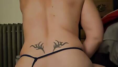 NaughtyAleena chair fucks her new monster dildo