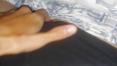 In front of me, my stepfather is playing games on the computer, and I am masturbating my pussy under the blanket