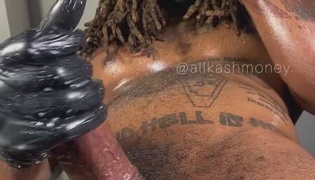 Just playing with my oily cock