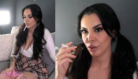 Dangling, speed smoking and nose exhales only ~ Sweet Maria