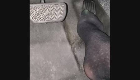 Argyle nylons and black flats