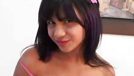 Hot horny petite teen toys her hot wet pussy