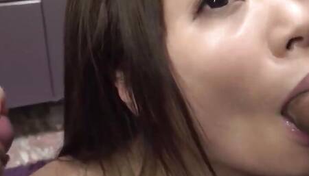 Sexy Haruna Kawase gets down on all fours between two ginormous rigid pricks and embarks to provide an impressive oral