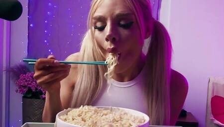 Mukbang Hottie Is Hungry For Cock TransAngels