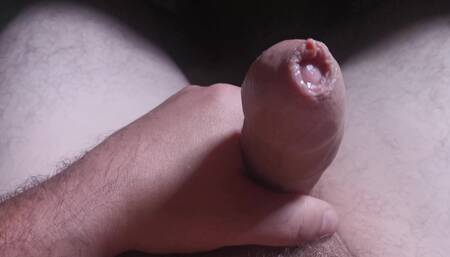 Uncut Cock Close up Masturbation and Cumshot