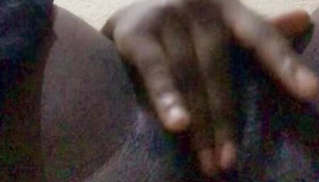 Horny black babe loves masturbating